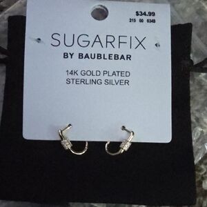 BaubleBar Gold and Silver Hoop Earrings